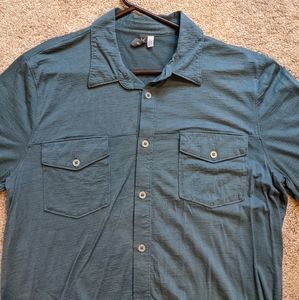 Ibex Merino Wool short sleeve button up made in USA